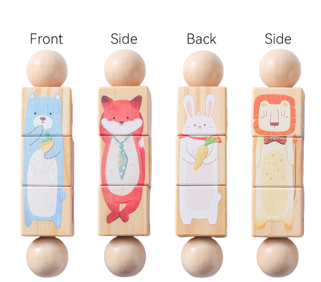 Kids' Handbell Wooden-Animal Puzzle