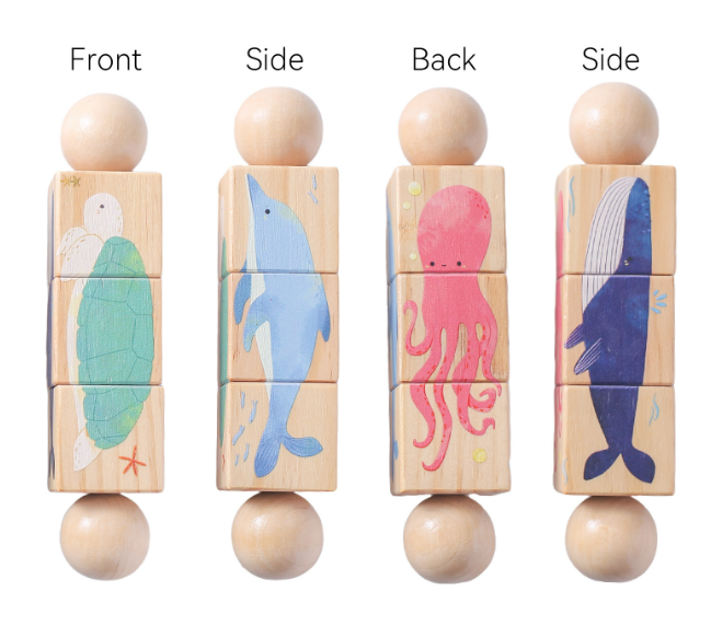 Kids' Handbell Wooden-Animal Puzzle
