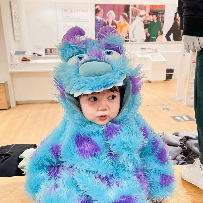 Cute Baby Jumpsuit With Hooded Zipper