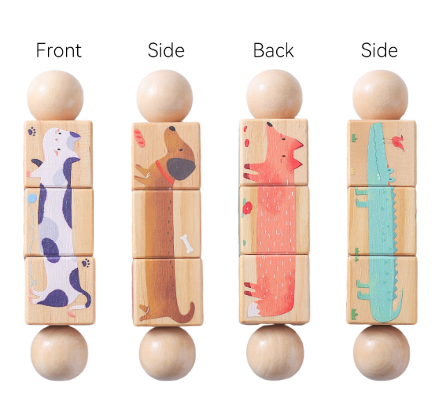 Kids' Handbell Wooden-Animal Puzzle