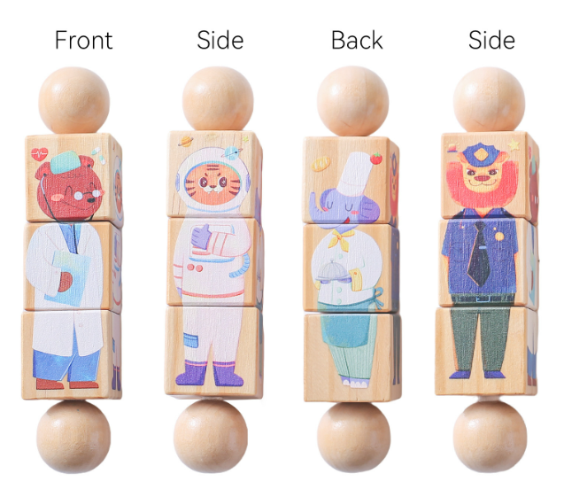 Kids' Handbell Wooden-Animal Puzzle